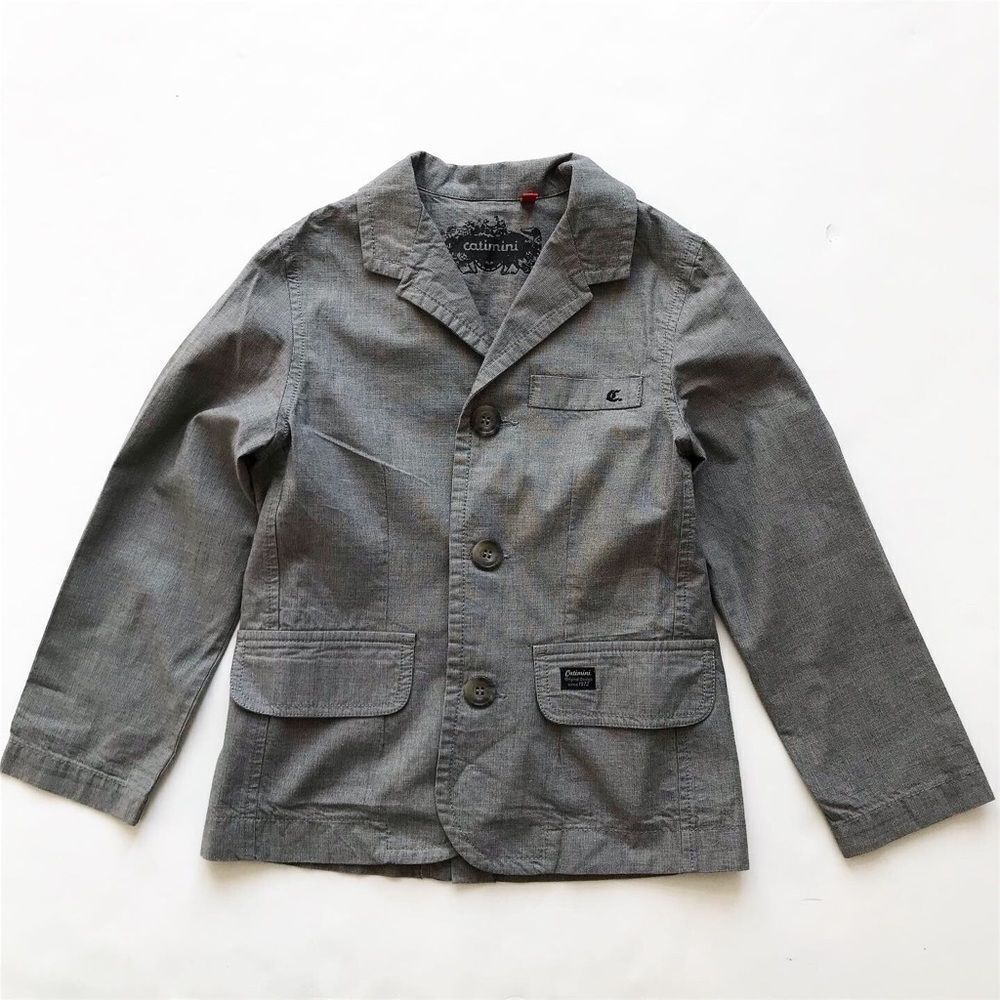 Catimini gray light jacket/blazer EUC 8A/126